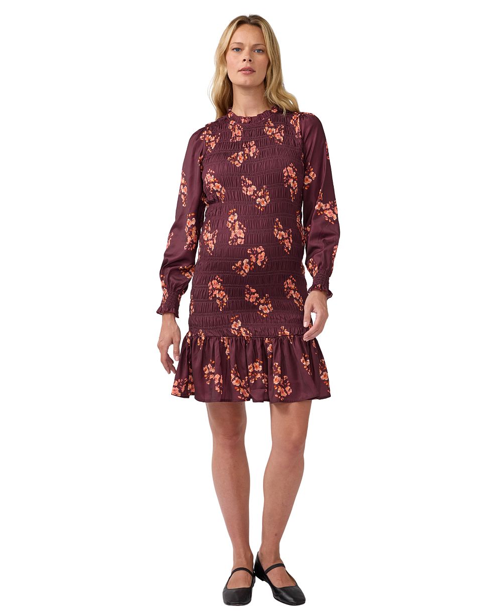 Ingrid + Isabel Women's Ingrid + Isabel Long Sleeve Smocked Floral Mini Dress
