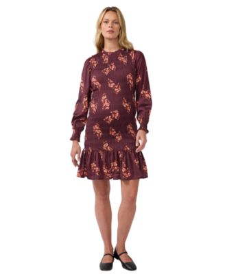 Ingrid + Isabel Women's Ingrid + Isabel Long Sleeve Smocked Floral Mini Dress