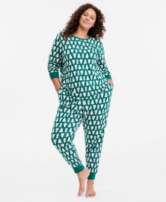 Holiday Lane Wpmen's Plus Size Tree Geo Pajama Set, Macy's Exclusive