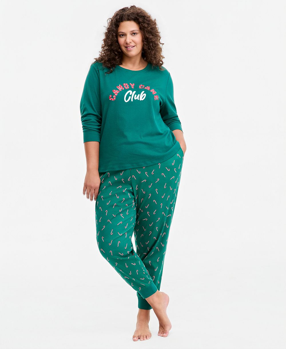 Holiday Lane пижама большого размера с принтом «Candy Cane»