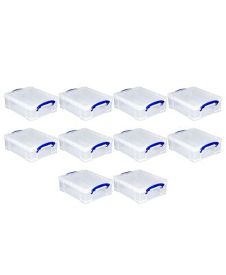 Really Useful Box 8.1L Plastic Storage Container with Clip Lock Handle (10 Pack)