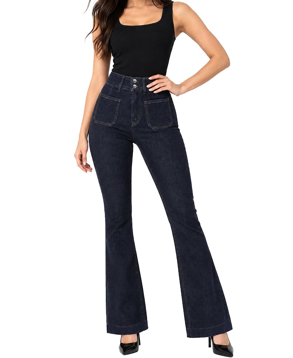 Indigo Poppy Женские Tummy-Control High-Rise Bootcut Jeans