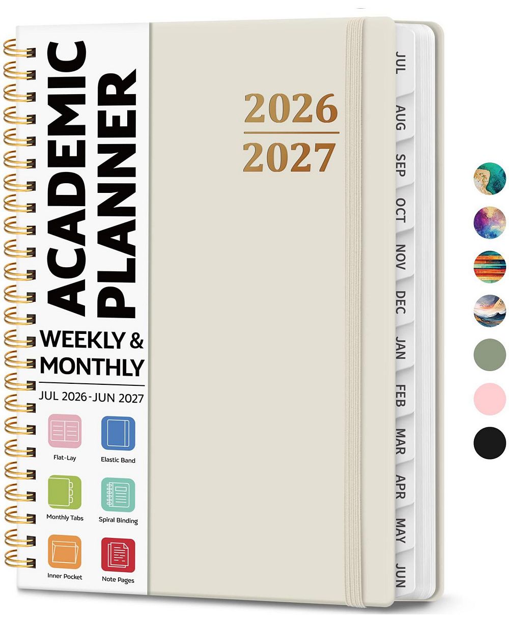 Еженедельный и ежемесячный планировщик DANRONG в твердом переплете с вкладками для студентов и учителей