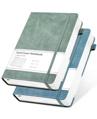 Green blue lined a5