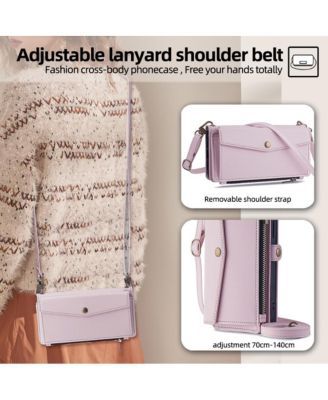 Artudatech Wallet Case for iPhone 12-17, Card Holder with Removable Wrist And Crossbody Straps