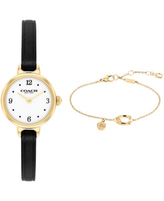 Coach Women's Quartz Iris Black Calfskin Watch 22.5mm
