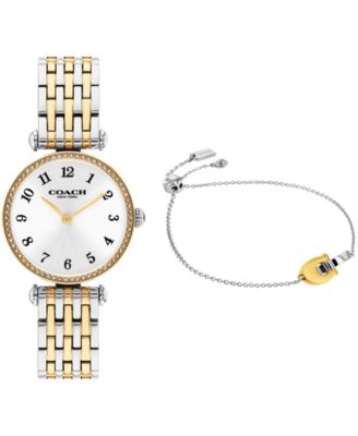 COACH Women's Quartz Cary Two-Tone Stainless Steel Bracelet Watch 26mm