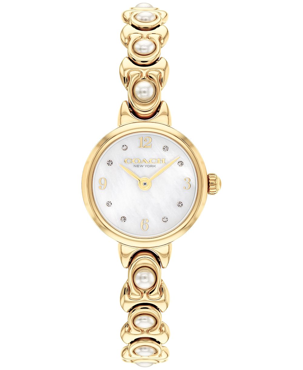 COACH Women's Iris Quartz Gold-Tone Stainless Steel Bracelet Watch 22.5mm