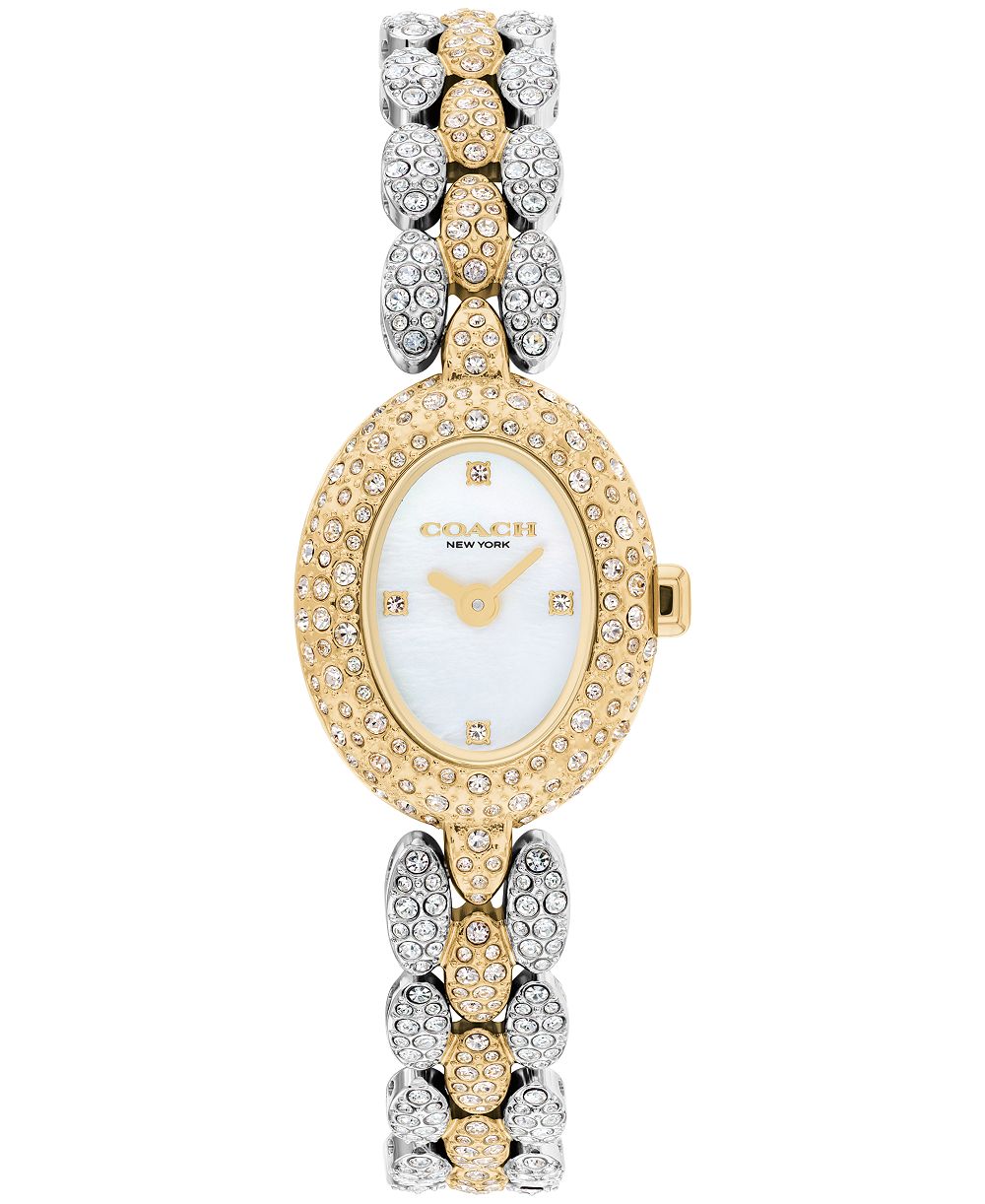 COACH женские наручные часы Sammy Quartz Gold-Tone Stainless Steel Bracelet Watch 19.5mm