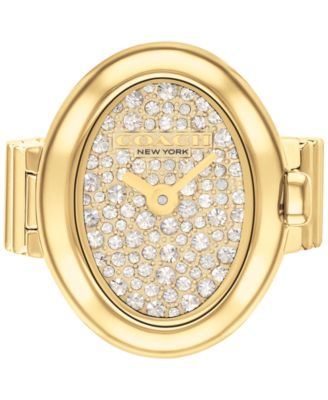 COACH Women's Sammy Quartz Gold-Tone Oval Watch 18mm