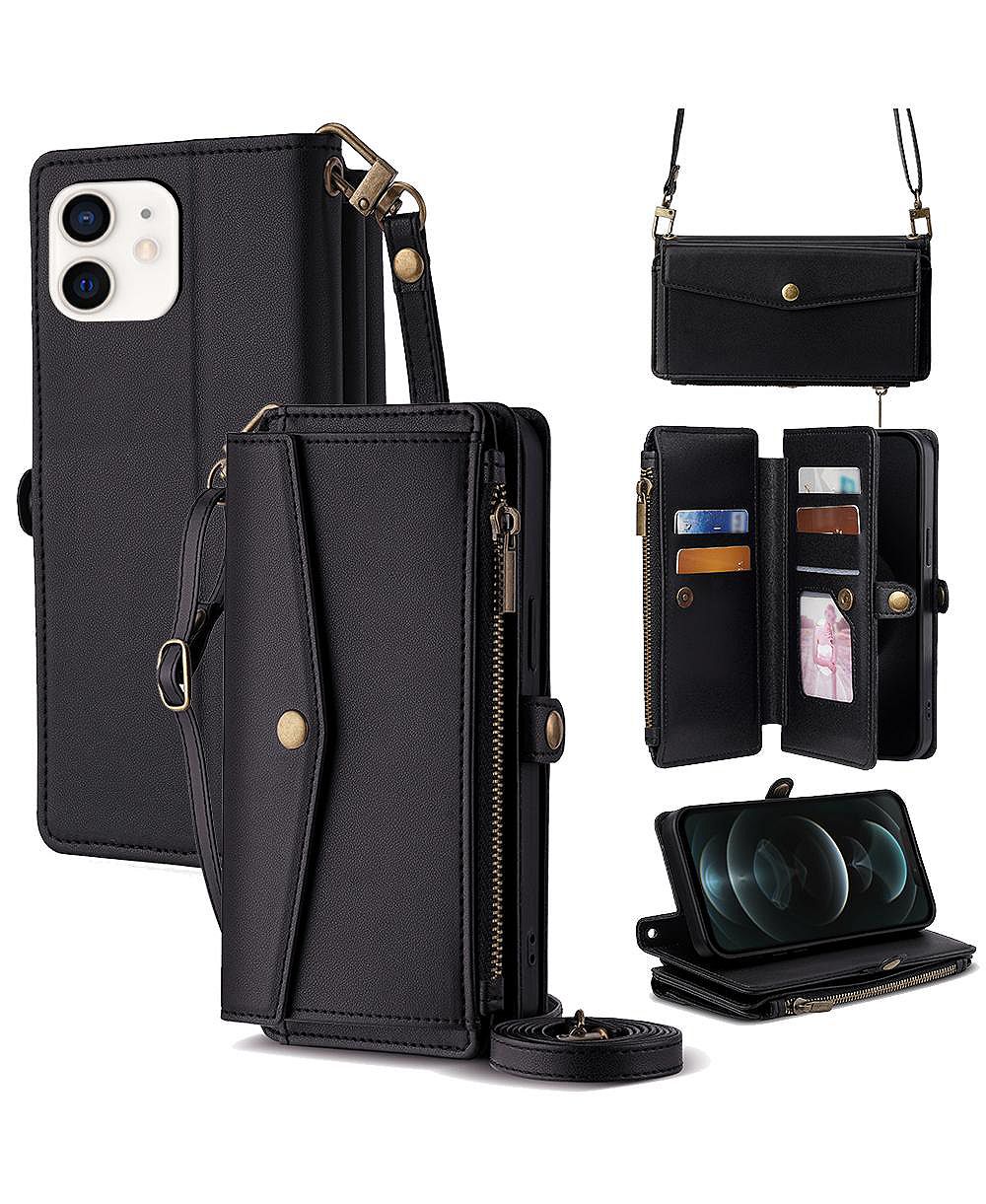 Artudatech Card Holder Crossbody Wallet Case for Apple iPhone 12-17