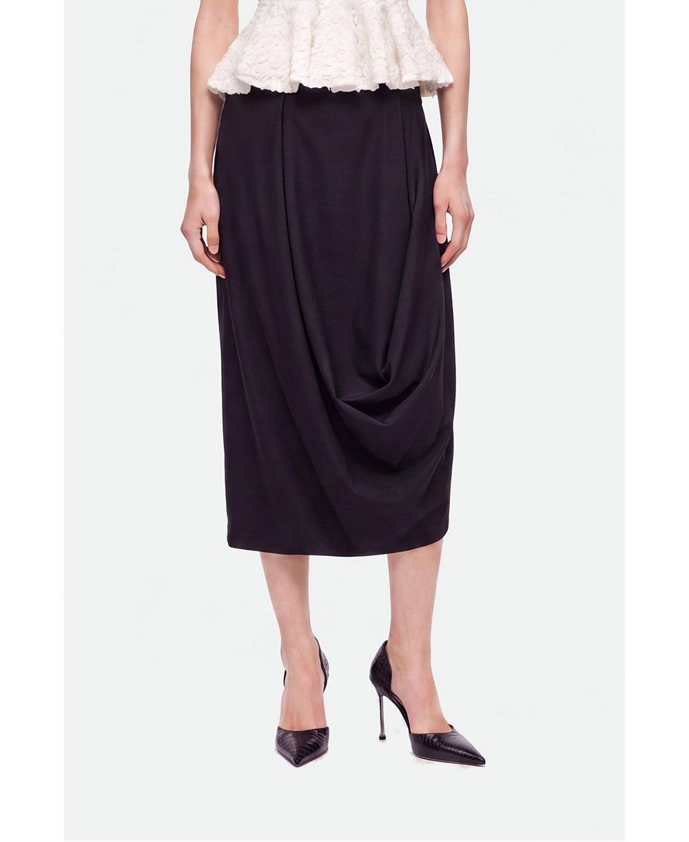 NOCTURNE Женская Draped Pleat Detail Midi Skirt