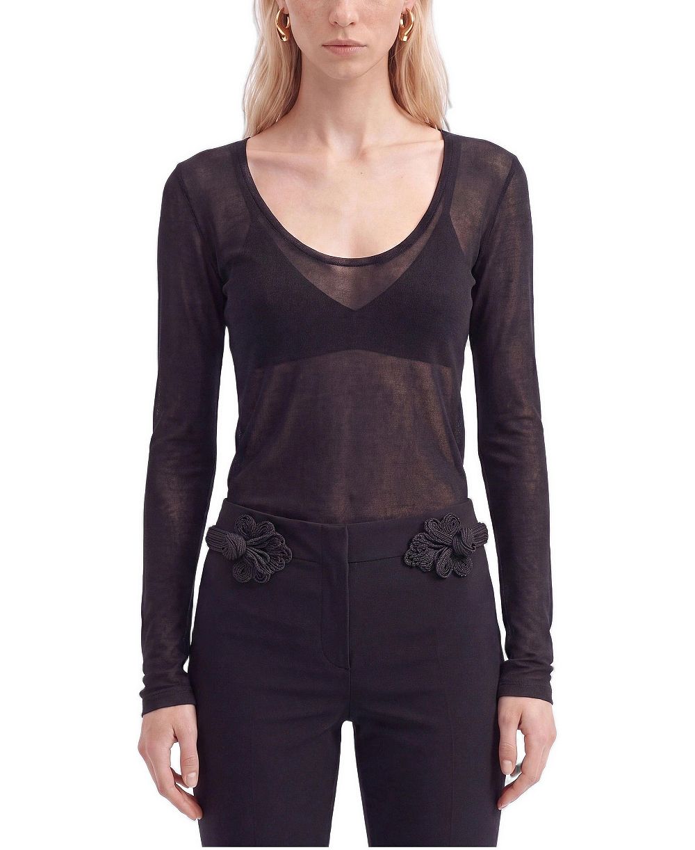NOCTURNE Women's Sheer Knit Top