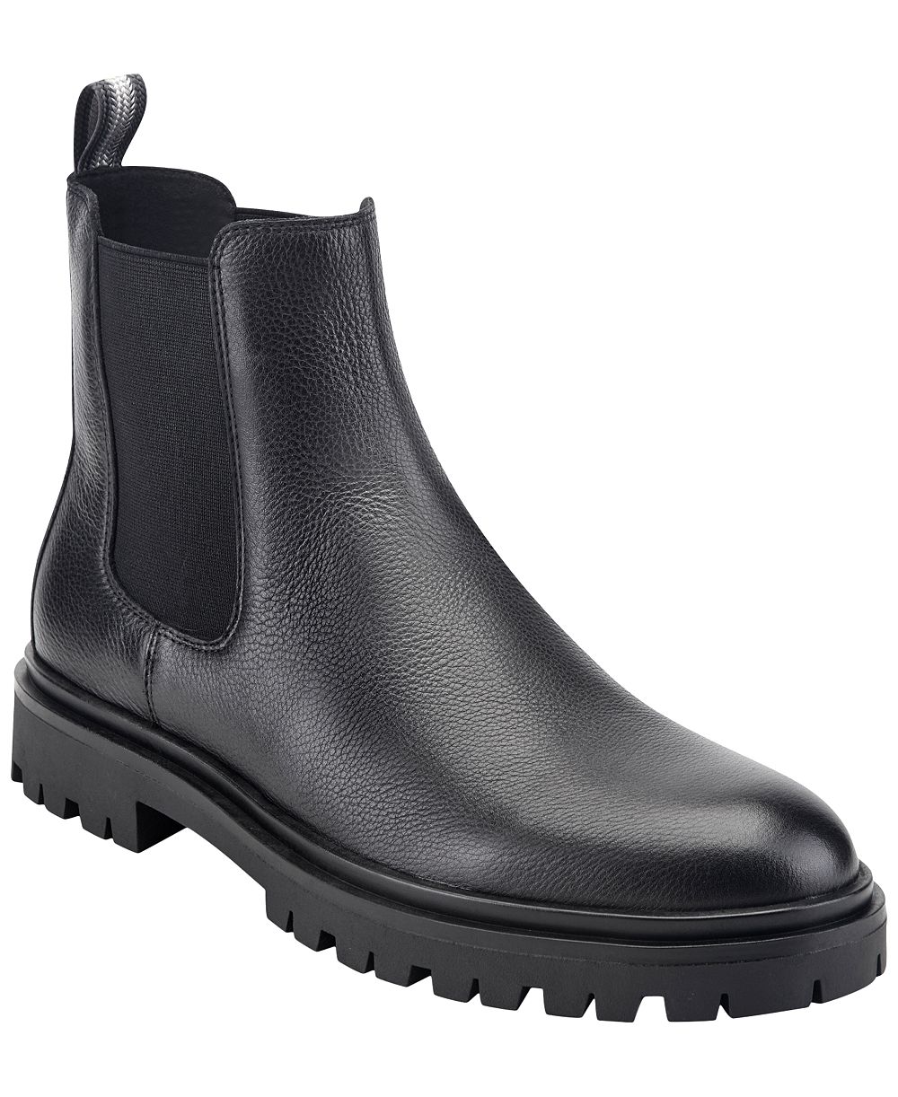 Kenneth Cole New York Men's Baylin Leather Chelsea Lug-Sole Boots