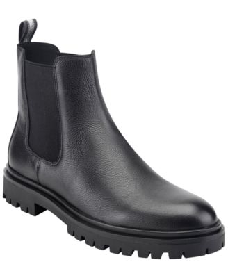 Kenneth Cole New York Men's Baylin Leather Chelsea Lug-Sole Boots