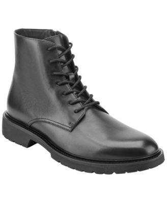 Kenneth Cole New York Men's Dismon Leather Lace-Up Combat Boots