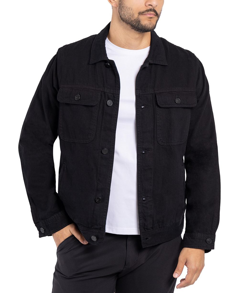 XRAY Men's Plaid Lined Denim Jacket