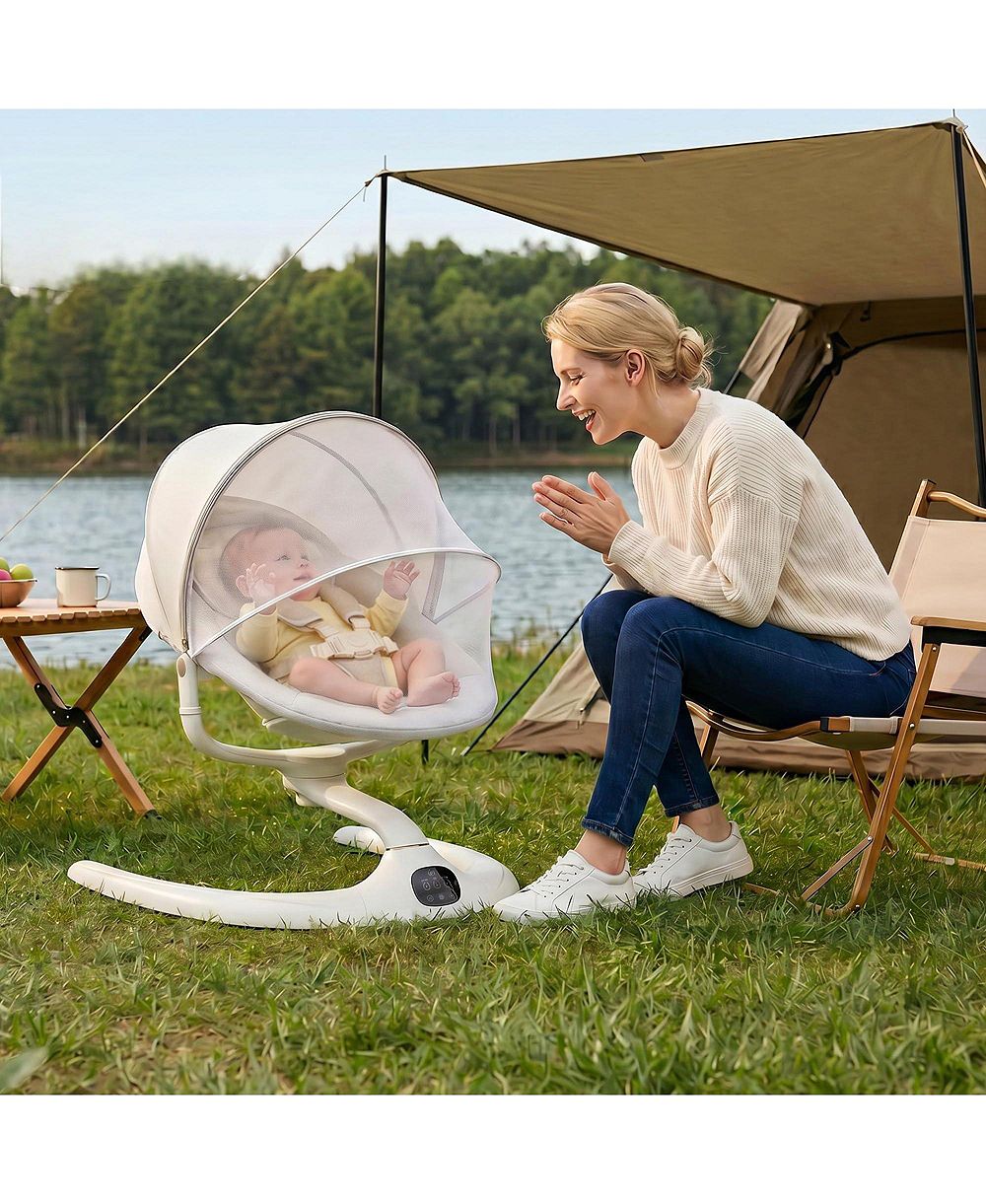 homfan Motorized Sturdy Steel Frame Swing
