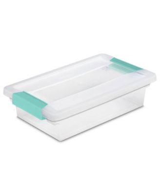 Sterilite Small Clip Box Clear Storage Tote Container with Latching Lid, 30 Pack