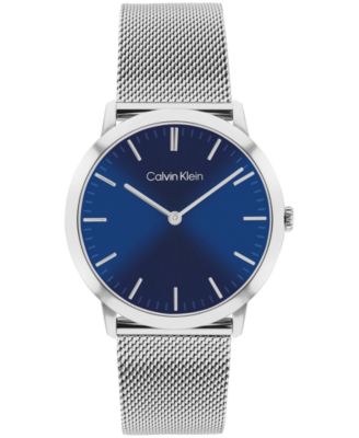 Мужские кварцевые часы Calvin Klein Exceptional с сетчатым ремешком из нержавеющей стали, 37,5 мм
