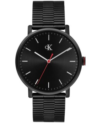 Calvin Klein Men's Iconic Quartz Black Stainless Steel Bracelet Watch 40mm