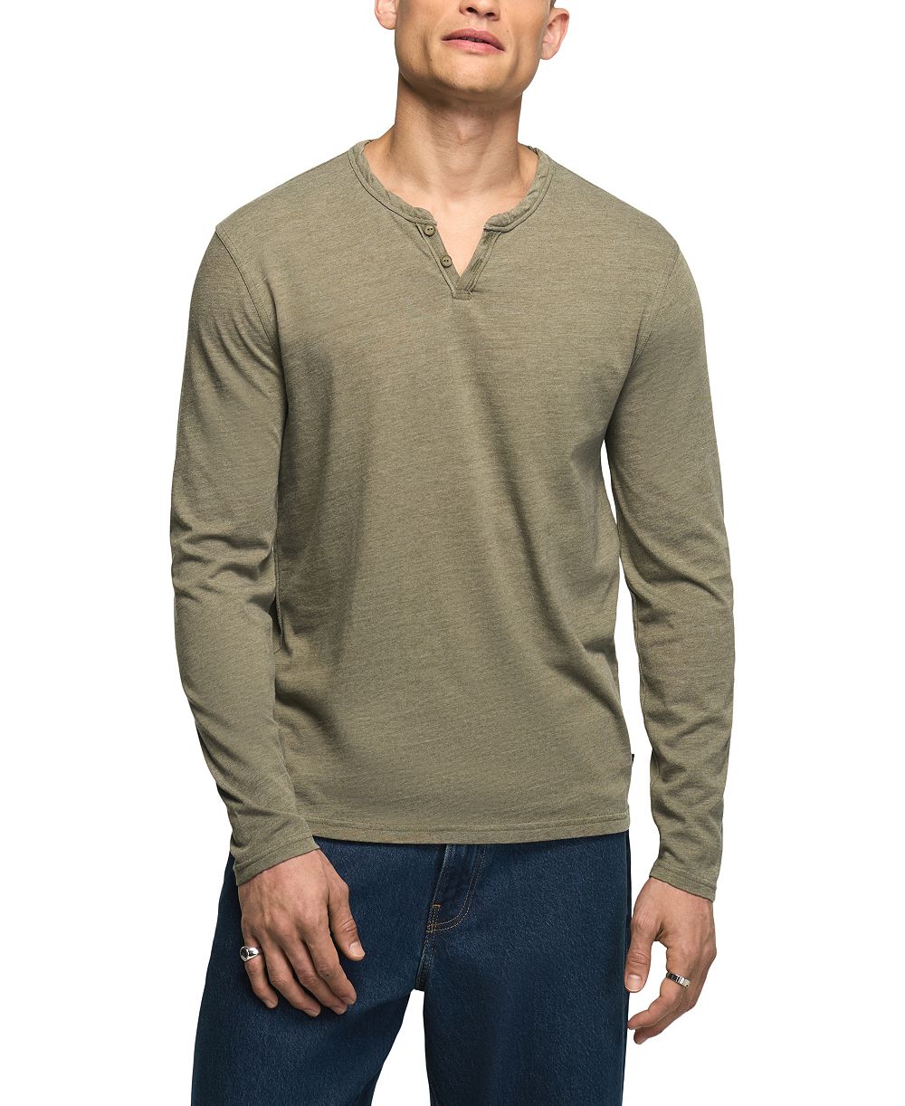 Lucky Brand Men's Venice Notch-Neck Burnout Long-Sleeve Henley