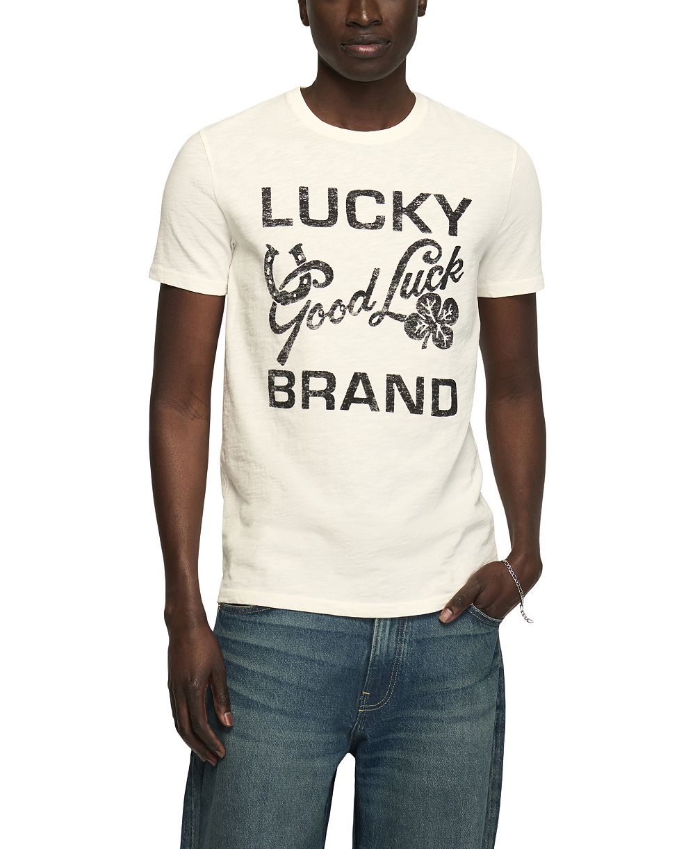 Lucky Brand Men's Good Luck Graphic Regular-Fit T-Shirt