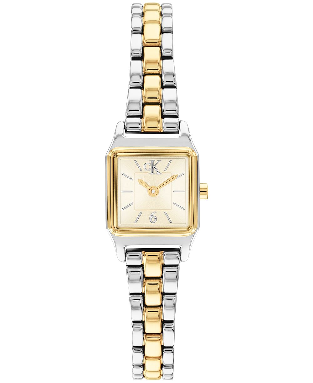 Calvin Klein Women's Quartz Soft Form Two-Tone Stainless Steel Bracelet Watch 17.1mm