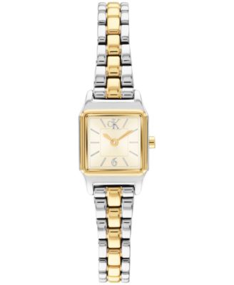 Calvin Klein Women's Quartz Soft Form Two-Tone Stainless Steel Bracelet Watch 17.1mm