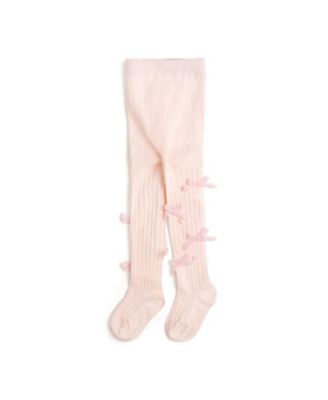 Детские колготки Sweet Wink для девочек 0-24 мес, бархатные, розовые, с бантом