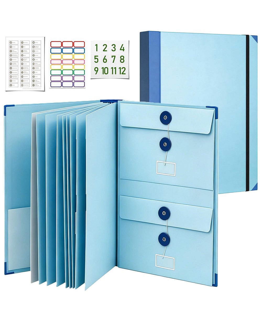 DANRONG All In One Family Document Organizer With Labeled Tabs Pockets For Home Filing Emergency Preparedness