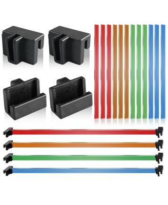 DANRONG 12 Hanging File Rails 24 Clips Set Multicolor Drawer File Organizer