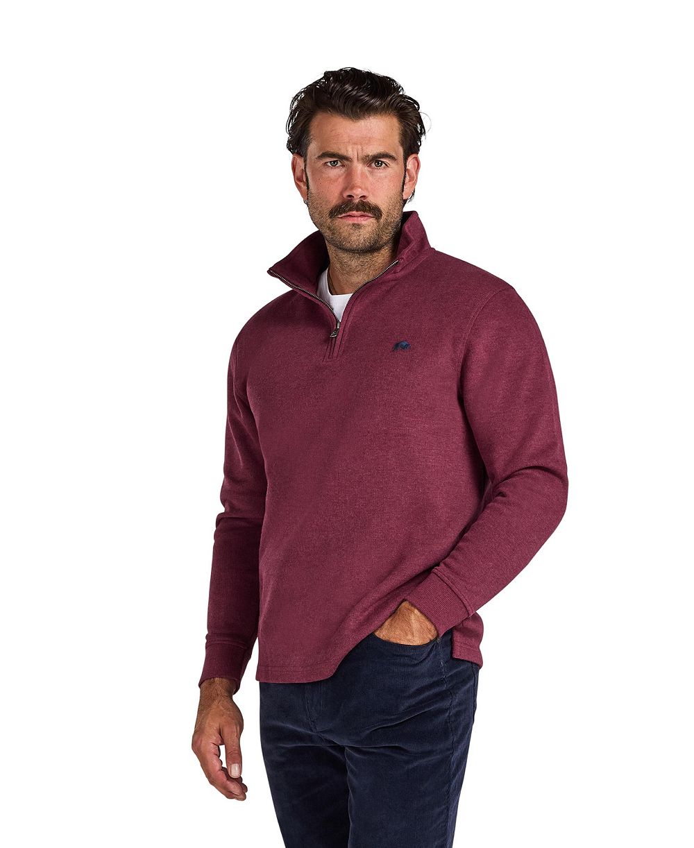 Raging Bull Men's French Rib Quarter Zip Sweatshirt