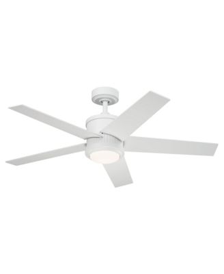 Kichler 48" Kichler Brahm Matte White LED Indoor Ceiling Fan with Remote