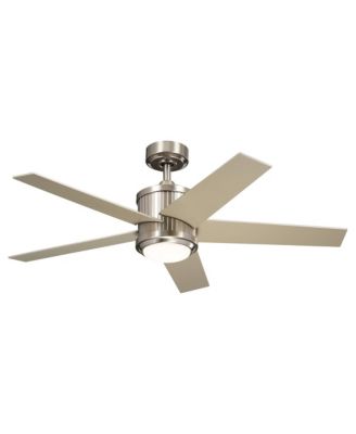 Kichler 48" Kichler Brahm Stainless Steel LED Indoor Ceiling Fan with Remote