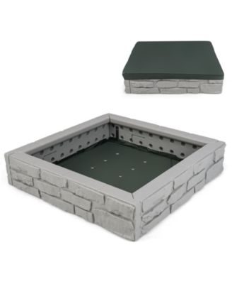 Песочница Glintex 2-в-1 размером 47x47 дюймов с чехлом из Оксфорда, рассчитана на 4 человека, возраст 3-12 лет