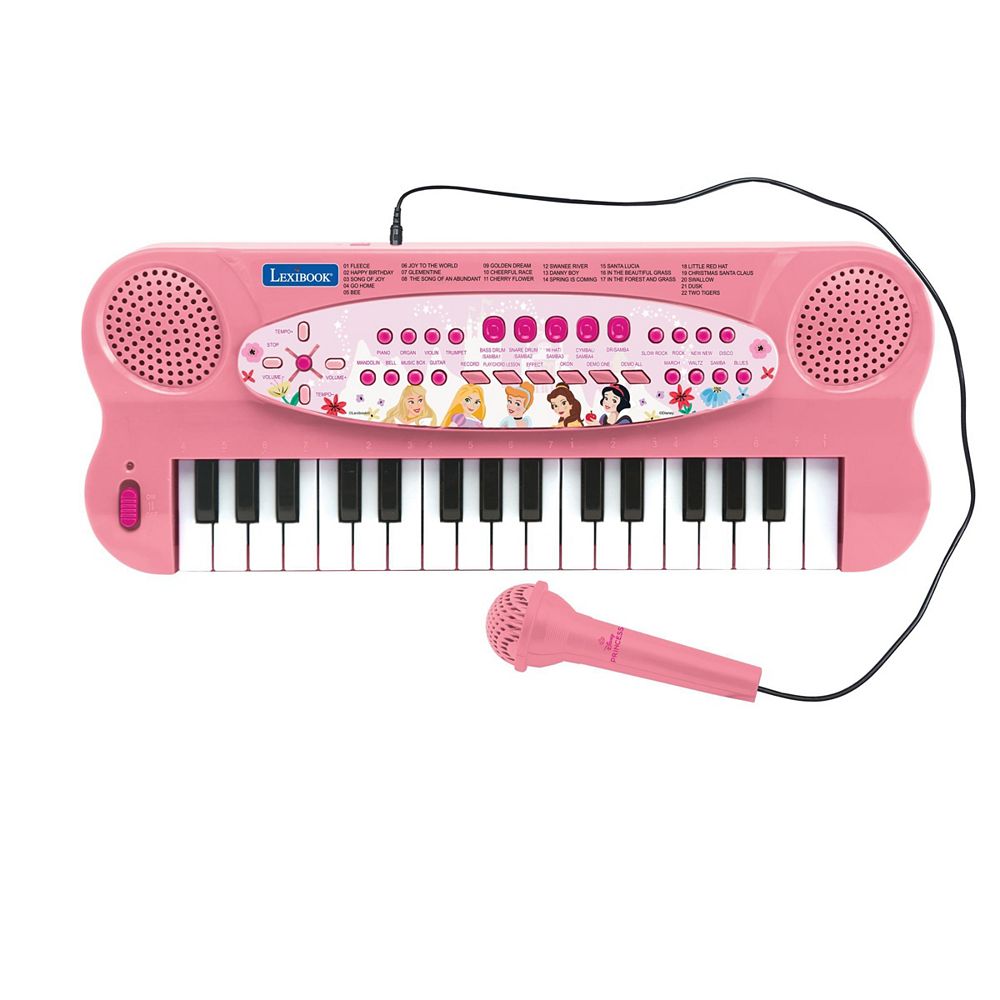Disney Princess Electronic Keyboard with Microphone, 22 Demonstration Songs, Ages 3+