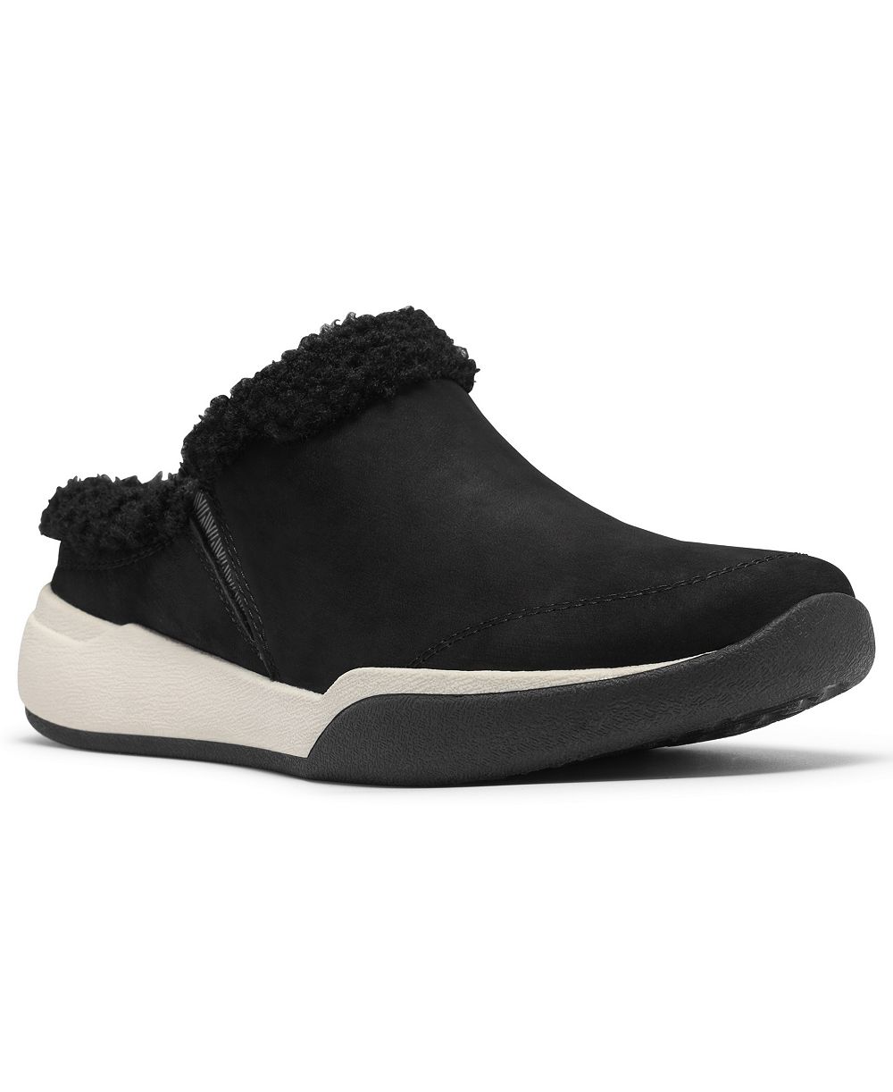 Женские мюли Clarks Aydria Ray с круглым носком и воротником из искусственного меха