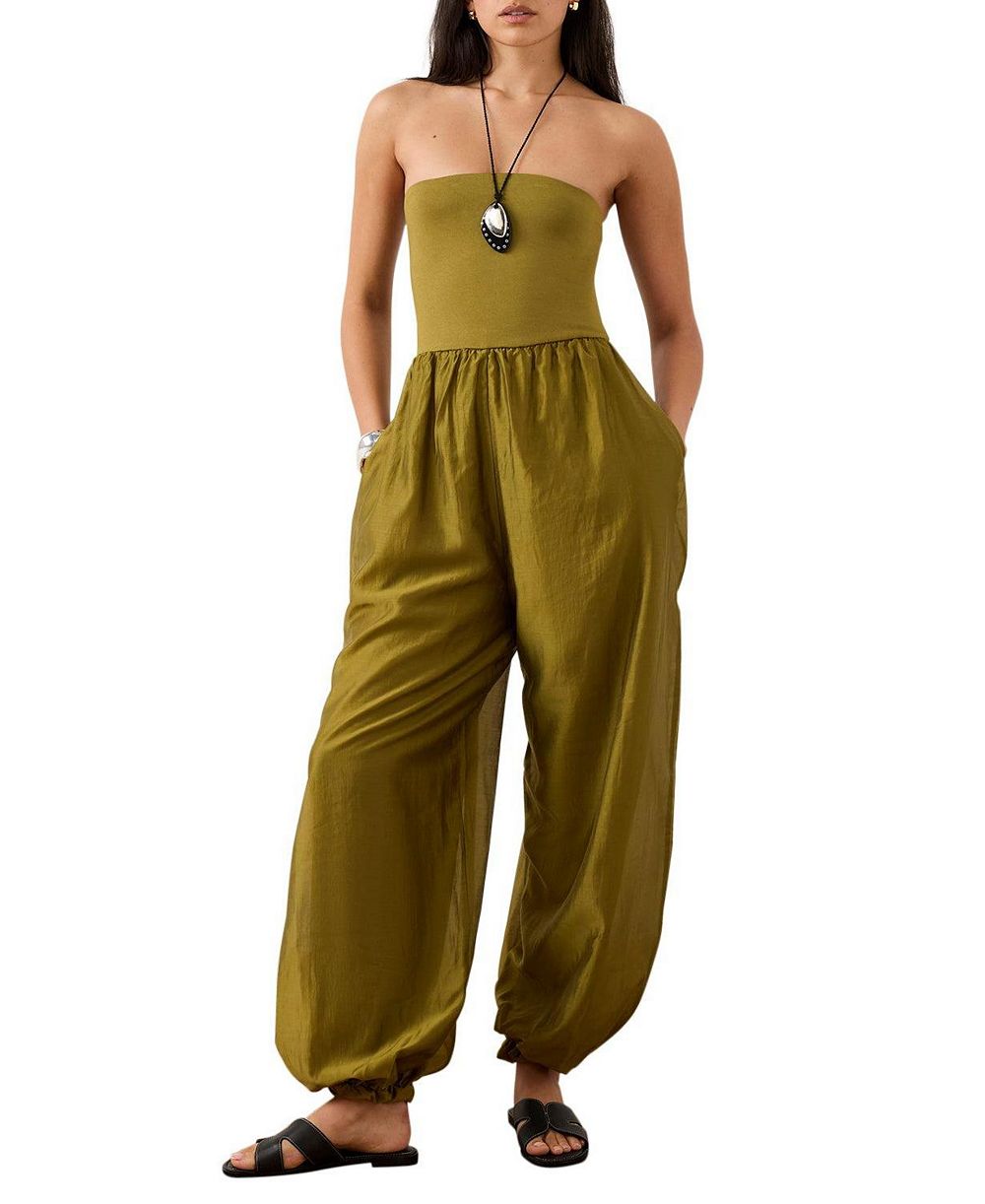 Mint Velvet Women's Bandeau Balloon Pull-On Jumpsuit