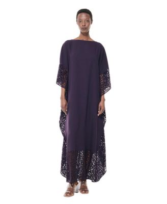 Leem Women's Laser-Cut Loose-Fit Kaftan