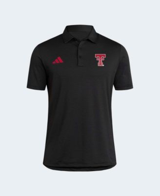 adidas Men's Black Texas Tech Red Raiders Ultimate 365 Stripe Polo Shirt