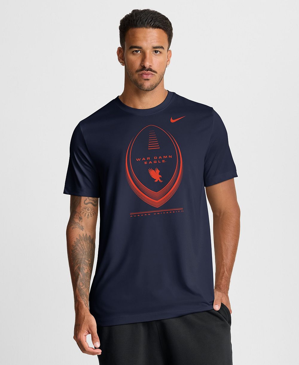 Nike Men's Navy Auburn Tigers Primetime Legend Football Icon Dri-FIT T-Shirt