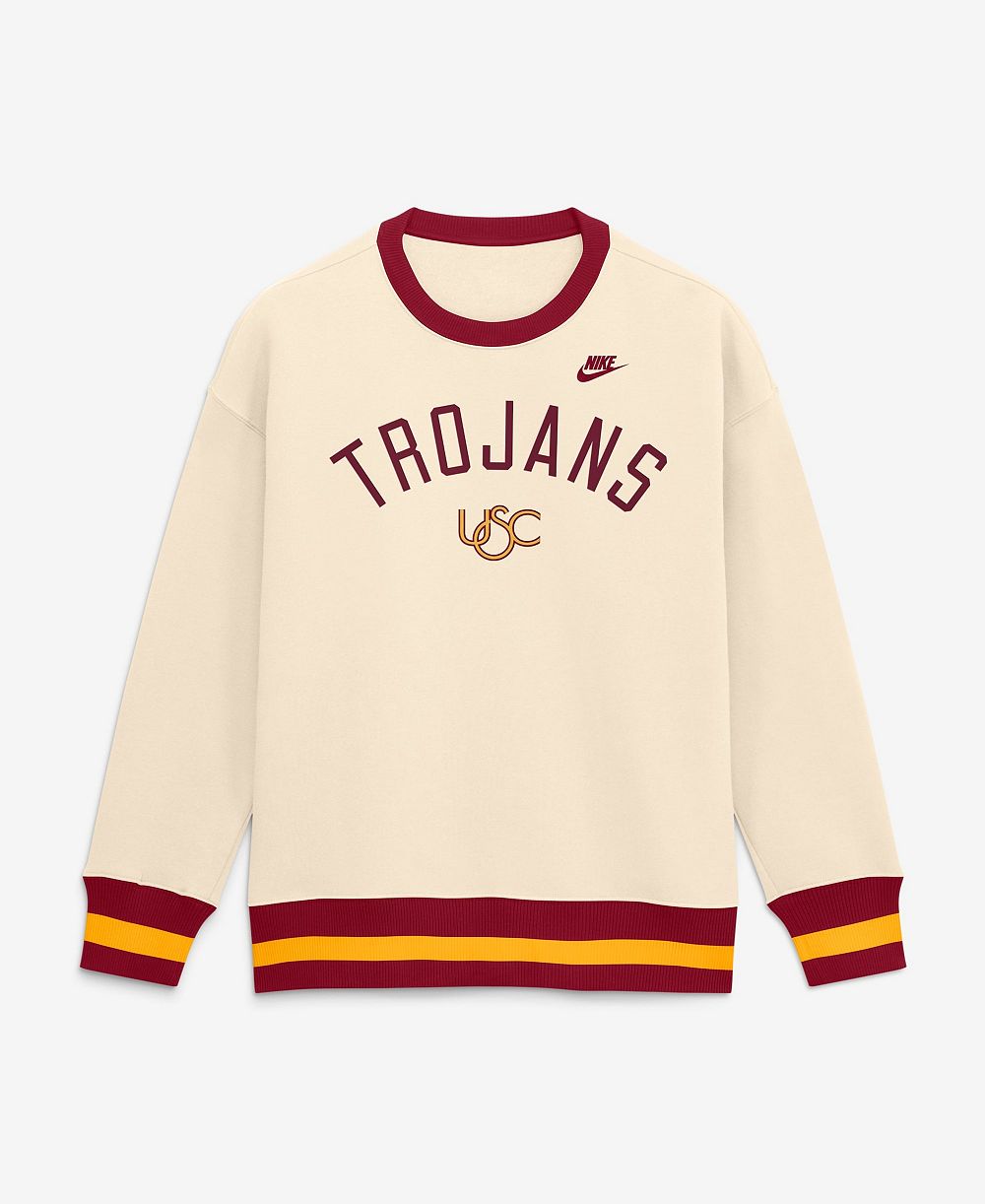 Nike Women's Natural USC Trojans Oversized Legacy Arch Phoenix Sweatshirt