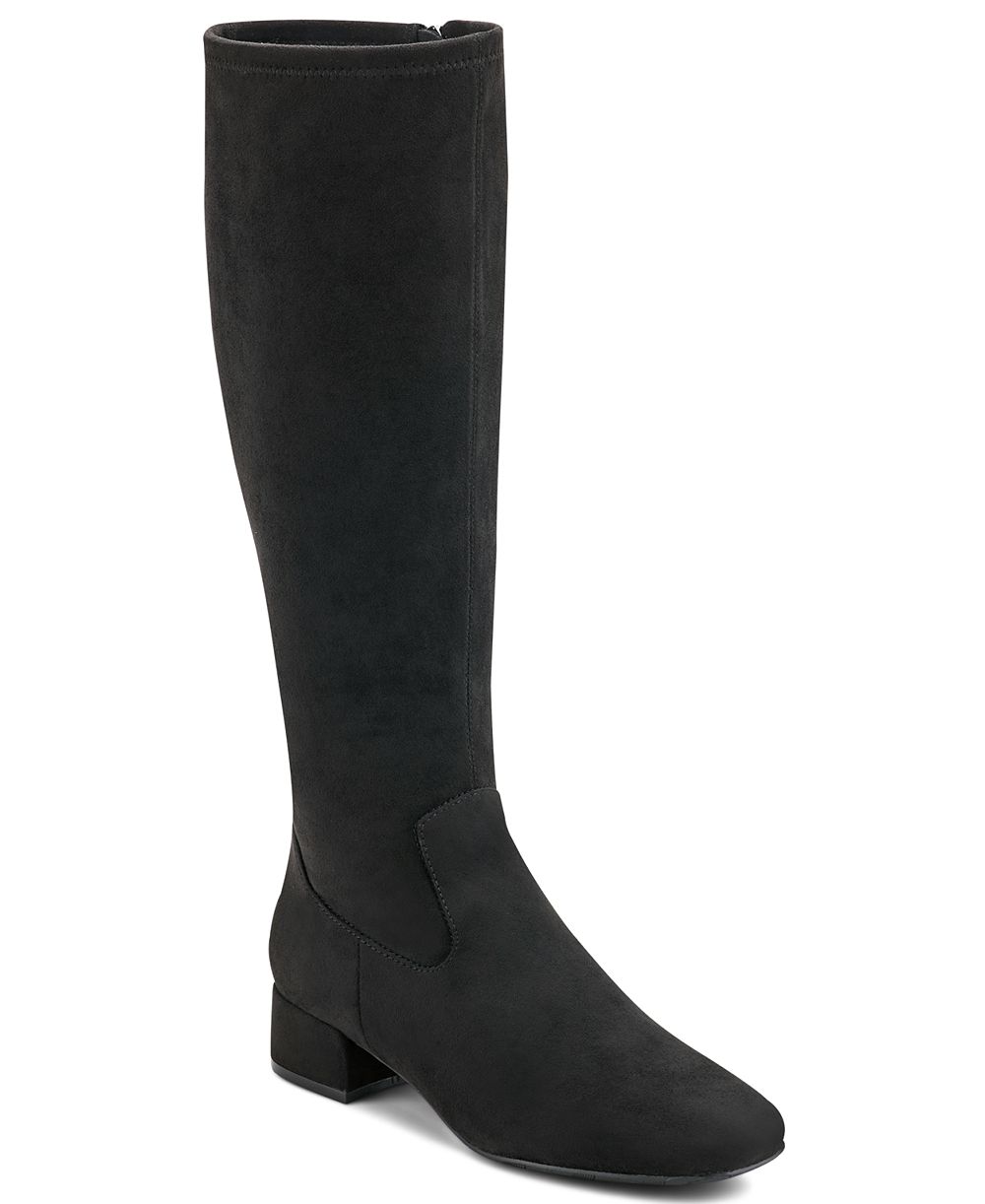 Easy Spirit Women's Danilyn Tall Wide Calf Block Heel Dress Boots