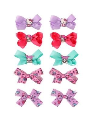 Hello Kitty Девочкам, Hello Kitty and Friends, официально лицензированные, зажимы для волос в виде бантиков, набор из 10 штук