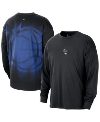 Мужская футболка Nike с длинным рукавом, черная, Orlando Magic 2026 Standard Issue Pre-Game Performance