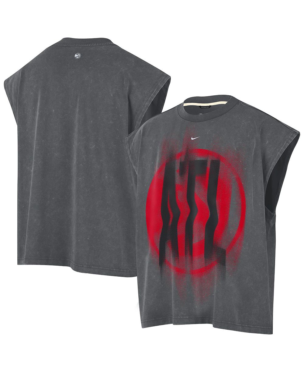 Men's Nike Charcoal Atlanta Hawks 2026 Standard Issue Pre-Game Sleeveless Top