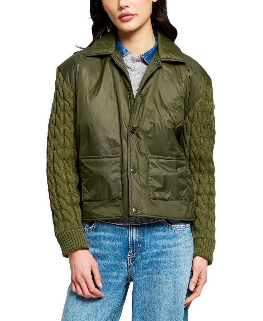 Central Park West Women's Hudson Nylon X Sweater Jacket