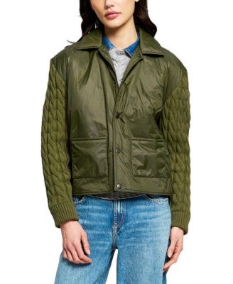 Central Park West Women's Hudson Nylon X Sweater Jacket