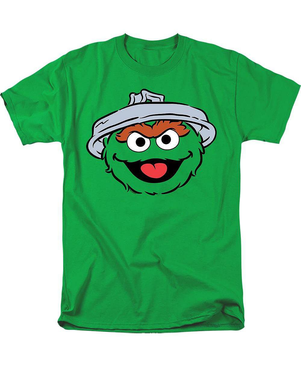 Мужская классическая футболка Sesame Street с полным изображением Оскара Гrouchа